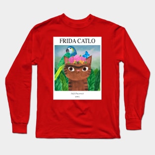 Frida Catlo Gallery cat Long Sleeve T-Shirt